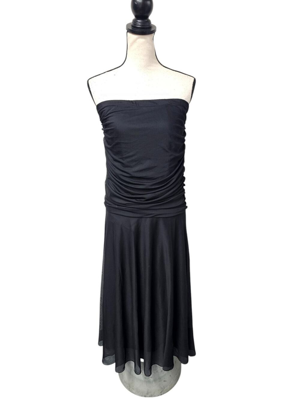 VTG 90s Y2K Patra Strapless Dress Sz 10 Black Witchy Whimsigoth Fairygrunge FLAW - Picture 1 of 12